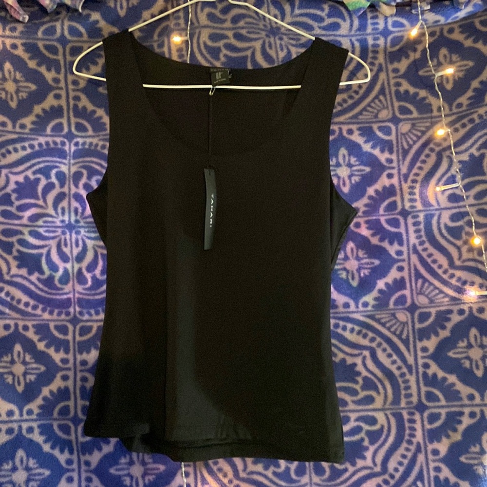 Tahari Black tank